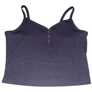 No Boundaries Women’s Junior’s Camry Black Tank Top Crop Top